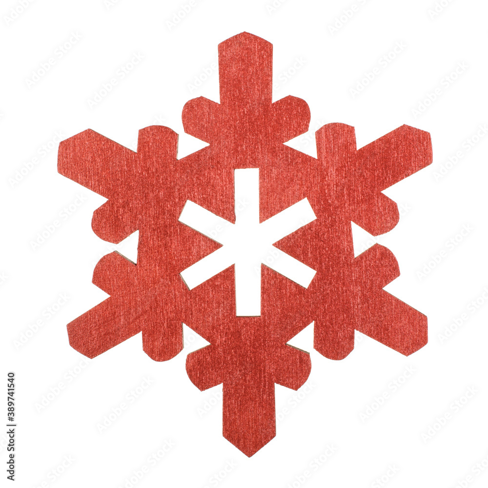 Red Snowflakes on white background, Christmas toy, stock photo, isolated Red Snowflakes on white background, Christmas toy, stock photo, isolated