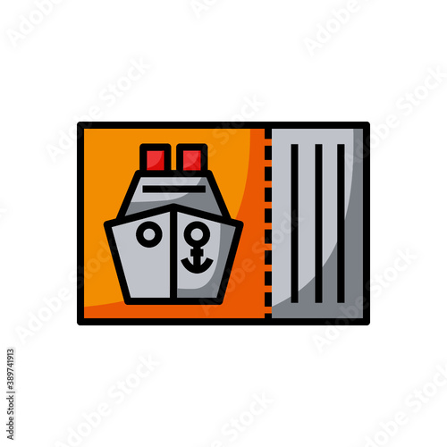 ticket coloured icon