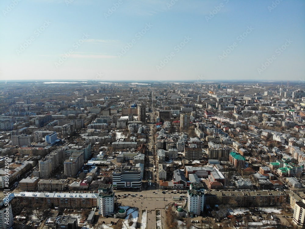 Aerial view of Kirov in winter (Russia)
