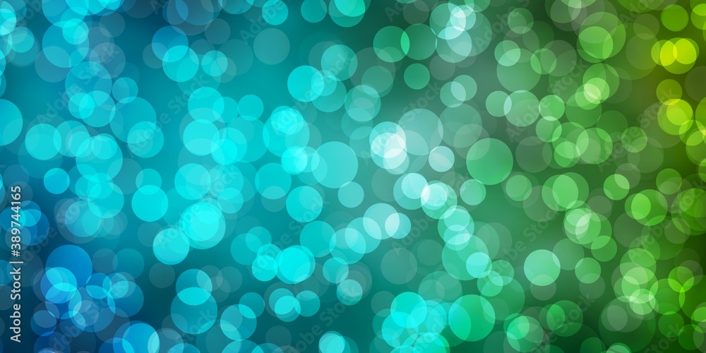 Light Blue, Green vector pattern with spheres. Light Blue, Green vector pattern with spheres.
