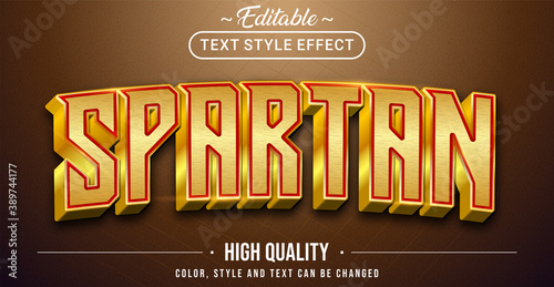 Editable text style effect - Spartan theme style.
