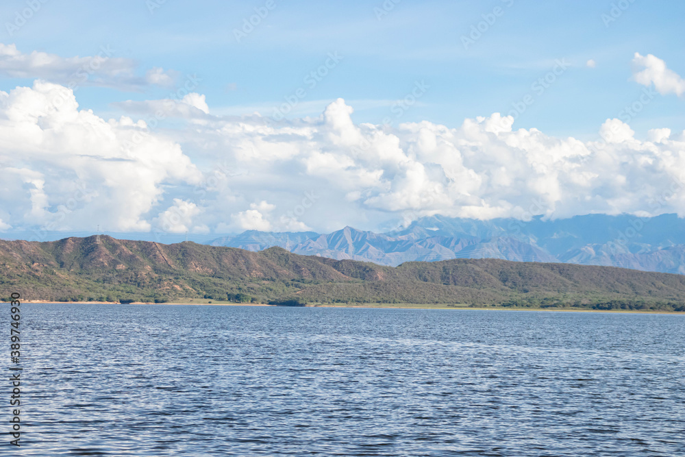 lake and mountains