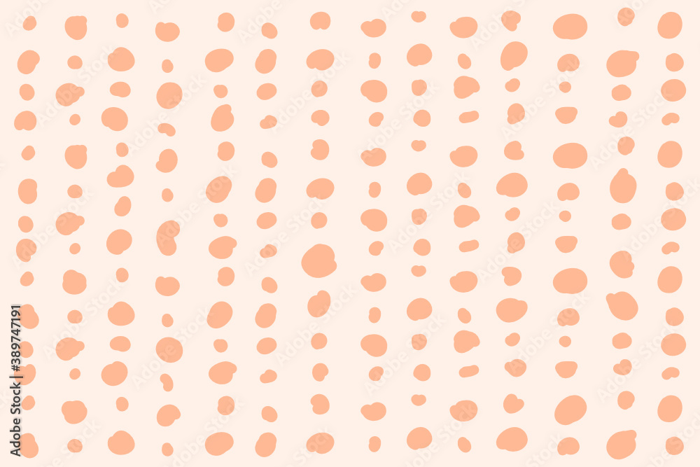 Seamless pattern with pastel colors dots background. Hand drawn vector abstract texture