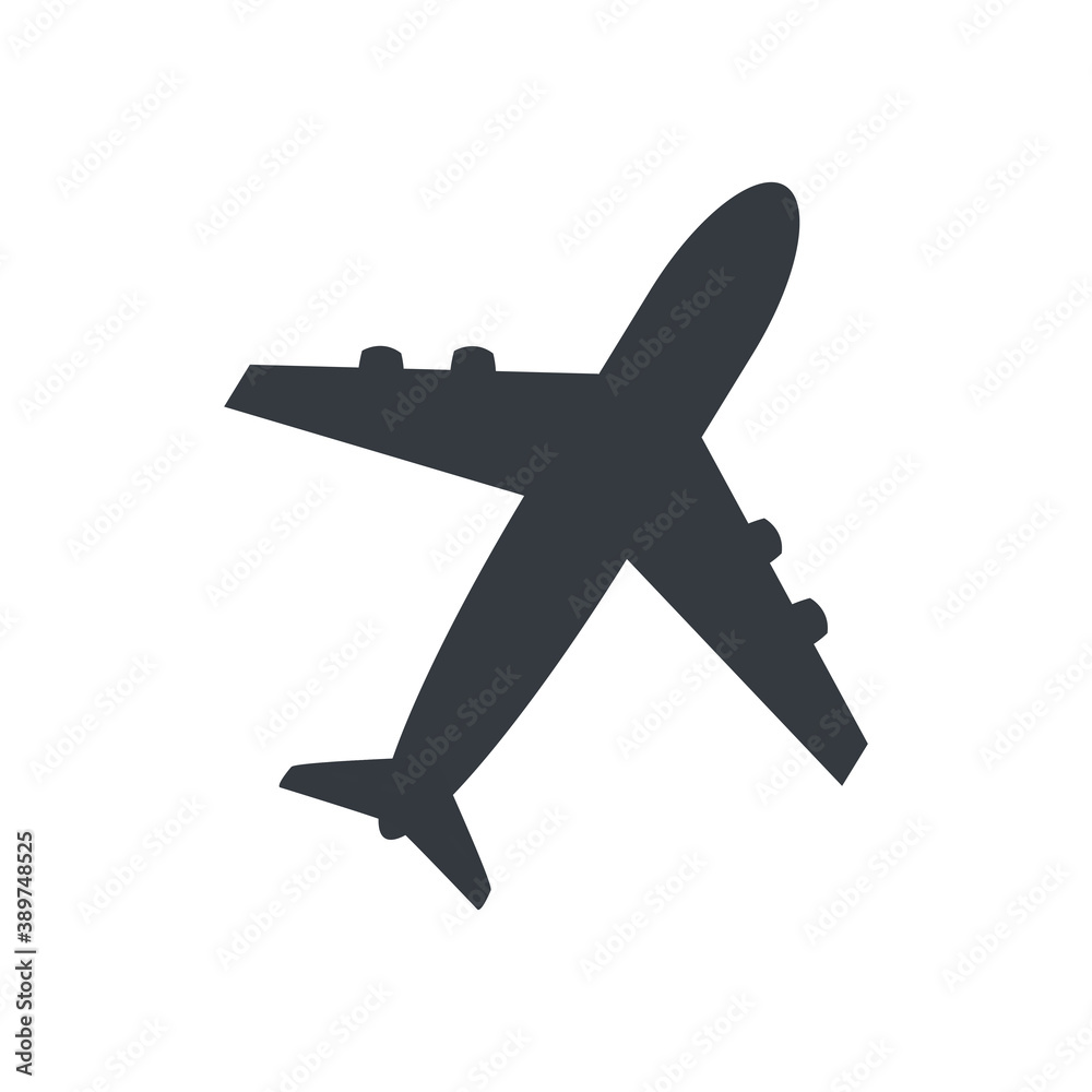 Obraz premium Plane vector icon in modern flat style isolated. Symbol plane is good for your web design.