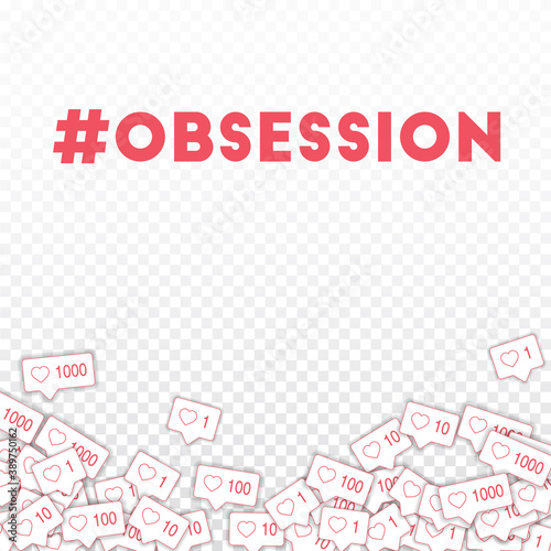 Social media icons. Social media obsession concept