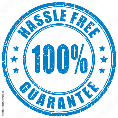 Fotografia Hassle free guarantee ink rubber stamp