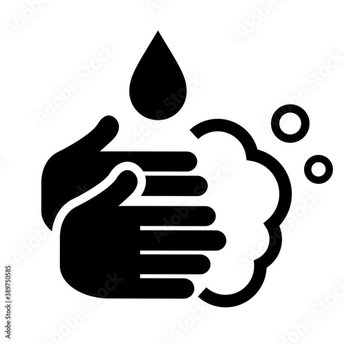 Wash your hands vector sign