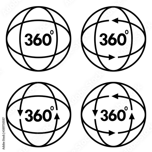 360 degree arrow vector icon