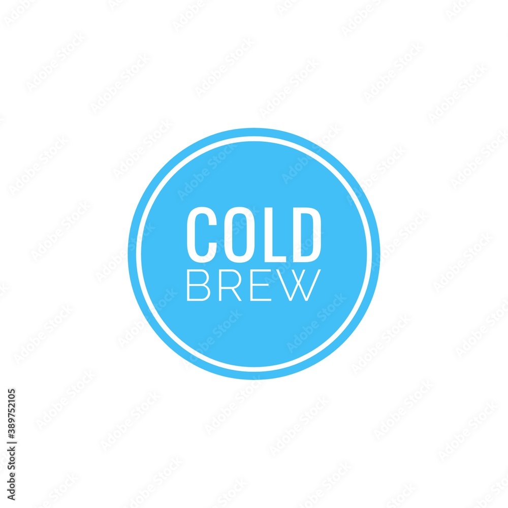 ''Cold Brew'' button design for brew packaging ''Cold Brew'' button design for brew packaging