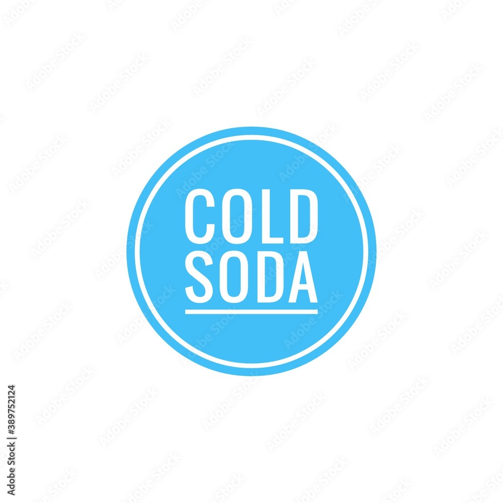''Cold Soda'' button design for soda packaging design development ''Cold Soda'' button design for soda packaging design development