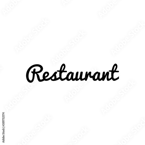 ''Restaurant'' Word Illustration
