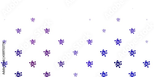 Light blue, red vector texture with disease symbols.