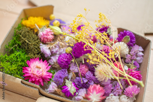 Dried flowers made at home