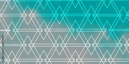 Light BLUE vector template with crystals, triangles.