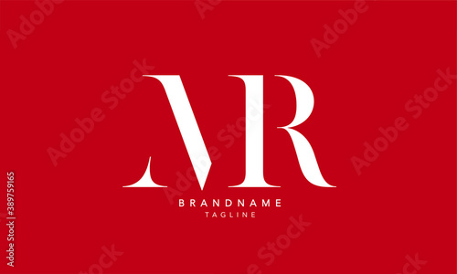 Alphabet letters Initials Monogram logo MR, RM, M and R
