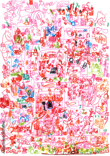 ,Children hand drawn illustration