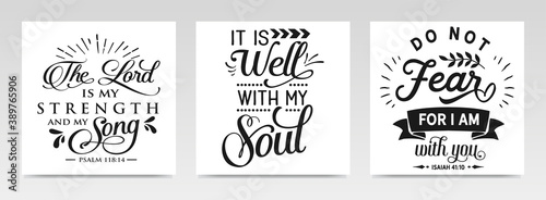 Faith quotes letter typography set illustration.