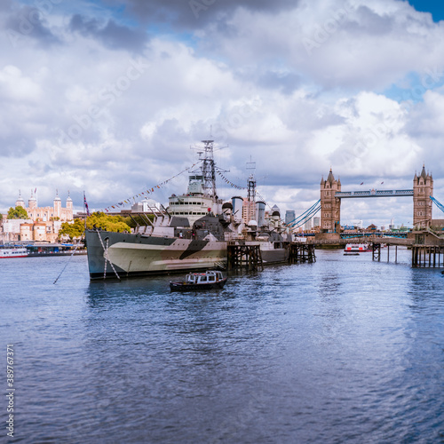 Fotografia London Skyline and River Thames