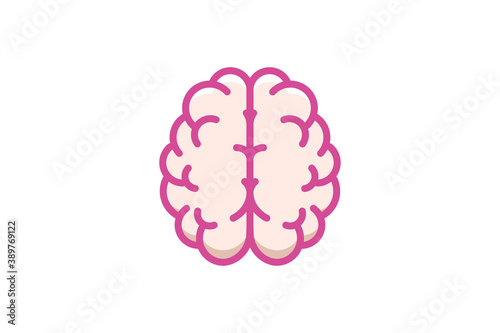 creative icon of a brain representing ideas, creativity, knowledge, technology and the human mind. Solving problems concept illustration. Vector illustration of the human mind