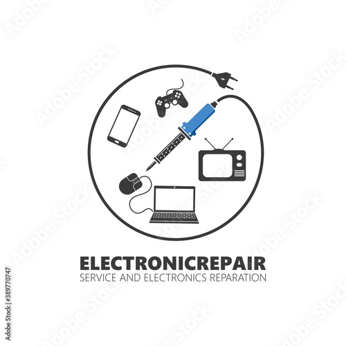 electronic service and repair icon vector illustration design