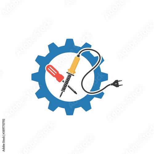 electronic service and repair icon vector illustration design