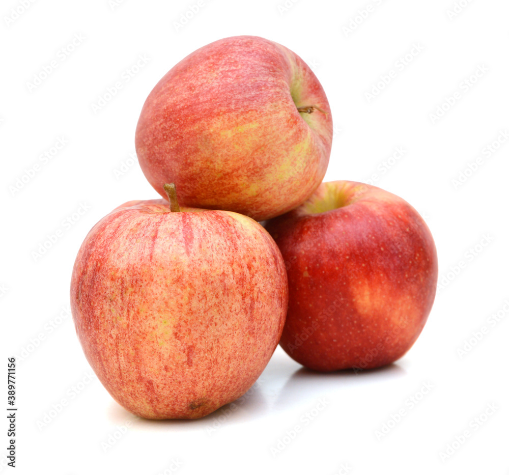 Fresh red apples isolated on white background Fresh red apples isolated on white background