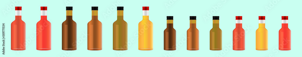 set of oil bottle cartoon icon design template with various models. vector illustration isolated on blue background set of oil bottle cartoon icon design template with various models. vector illustration isolated on blue background