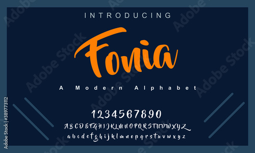 Fonia font. Elegant alphabet letters font set. Classic Gold Lettering Typography Fonts regular uppercase and number. vector illustration