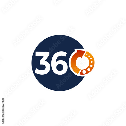 360 logo design vector inspiration