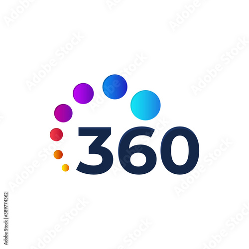 modern 360 logo design vector inspiration