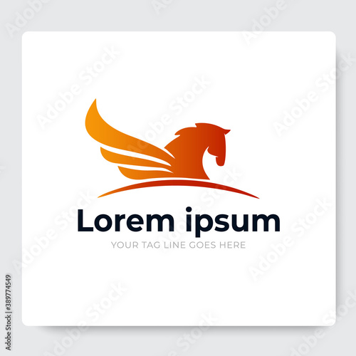Free Download Pegasus Vector Logo Template - GFXLoad