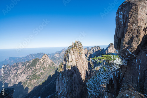 Rime landscape of Shixin Peak, Beihai Scenic Area, Huangshan Scenic Area, Anhui, China