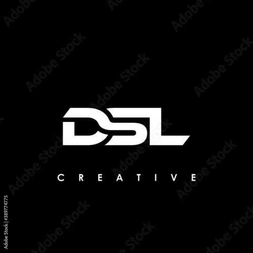 Tableau sur toile DSL Letter Initial Logo Design Template Vector Illustration