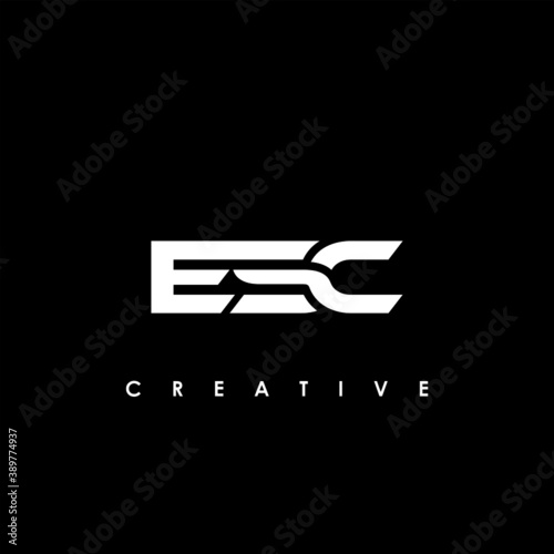 ESC Letter Initial Logo Design Template Vector Illustration  