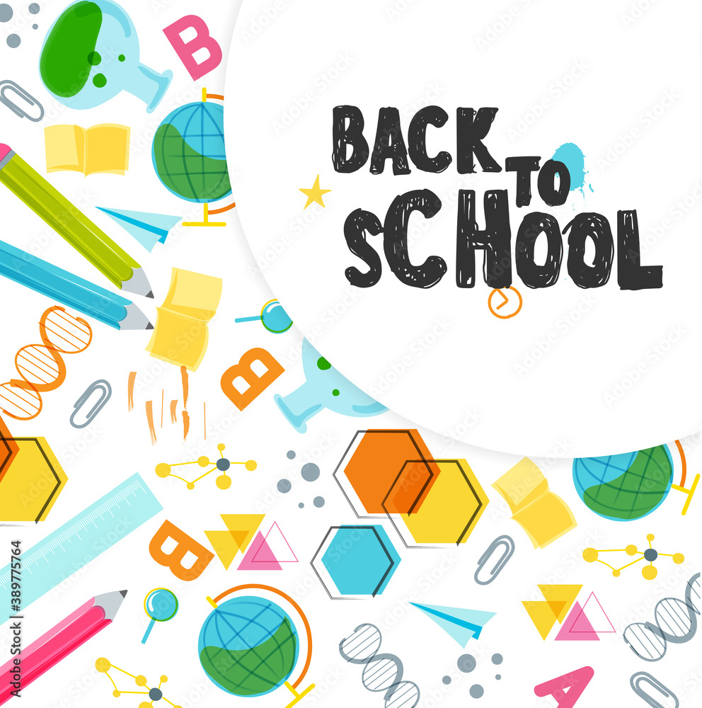 Back to school vector design concept made from pencils. modern design template with school accessories EPS10. Back to school vector design concept made from pencils. modern design template with school accessories EPS10.