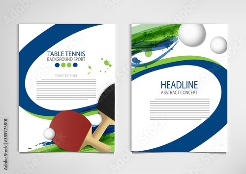 Ping Pong or table Tennis tournament. poster or banner vector template design EPS10.