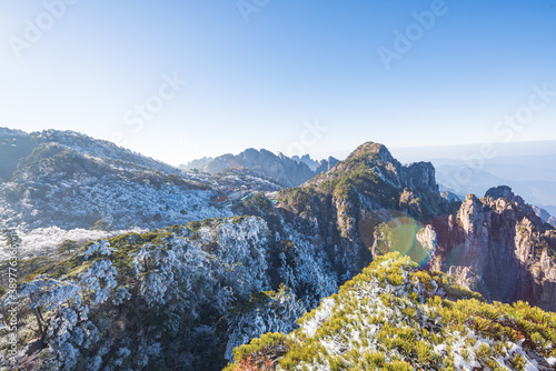 Rime landscape of Shixin Peak, Beihai Scenic Area, Huangshan Scenic Area, Anhui, China photo