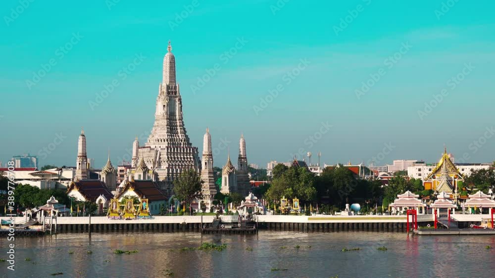 Wat Arun Temple with Chao Phraya river in Bangkok, Thailand Wat Arun Temple with Chao Phraya river in Bangkok, Thailand