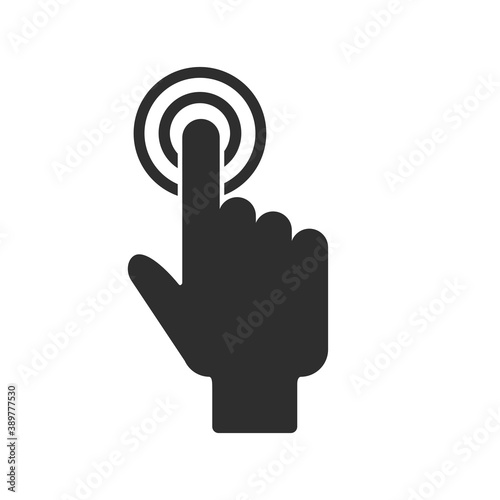 Clicking Finger Pointer Icon - Vector Illustration Art
