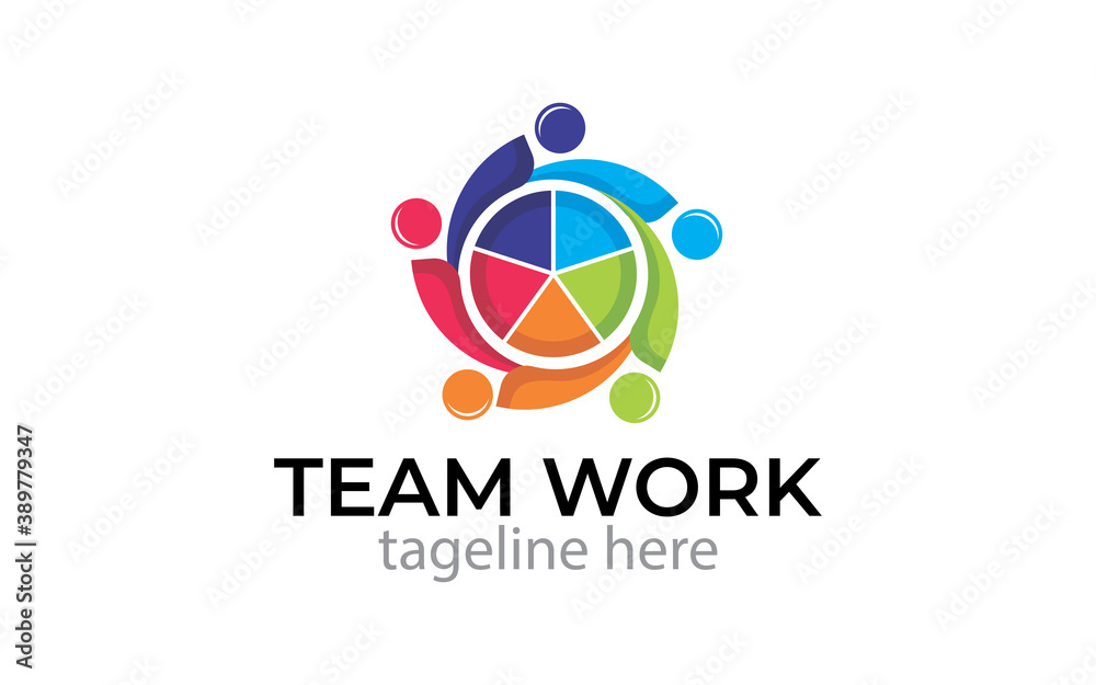 Illustration vector graphic of teamwork concept logo design Illustration vector graphic of teamwork concept logo design