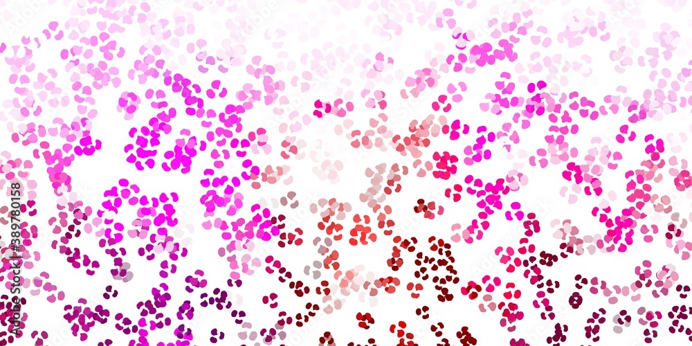 Fototapeta premium Light pink vector backdrop with chaotic shapes.