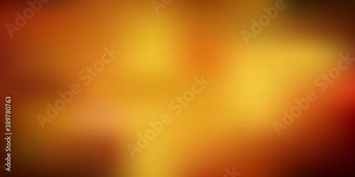 Dark green, yellow vector gradient blur background.