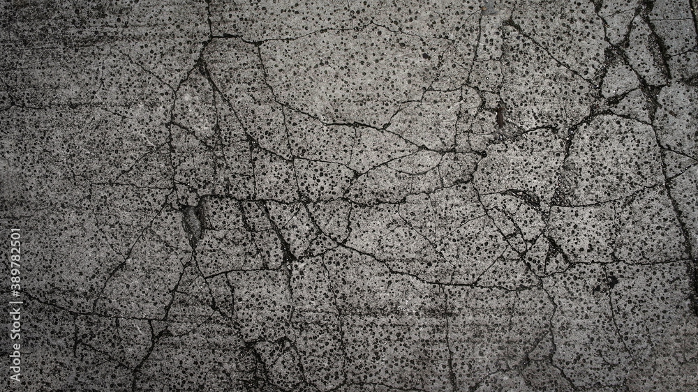 ひび割れのある古いコンクリートの壁の背景テクスチャー Stock Photo Adobe Stock