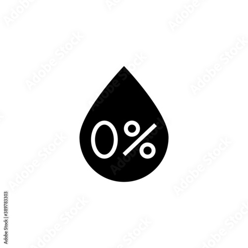 Sulfate Icon in black flat glyph, filled style isolated on white background