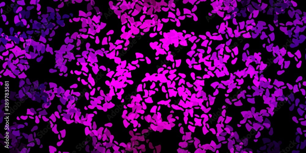 Dark purple vector template with abstract forms.