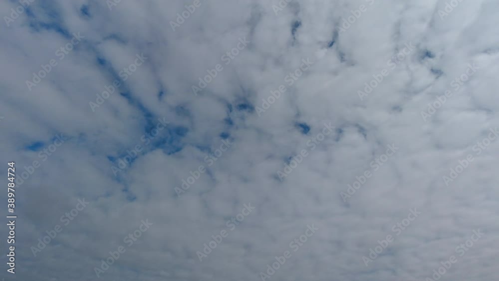 Time lapse. Cloudy sky turns into clear blue sky. Time lapse. Cloudy sky turns into clear blue sky.