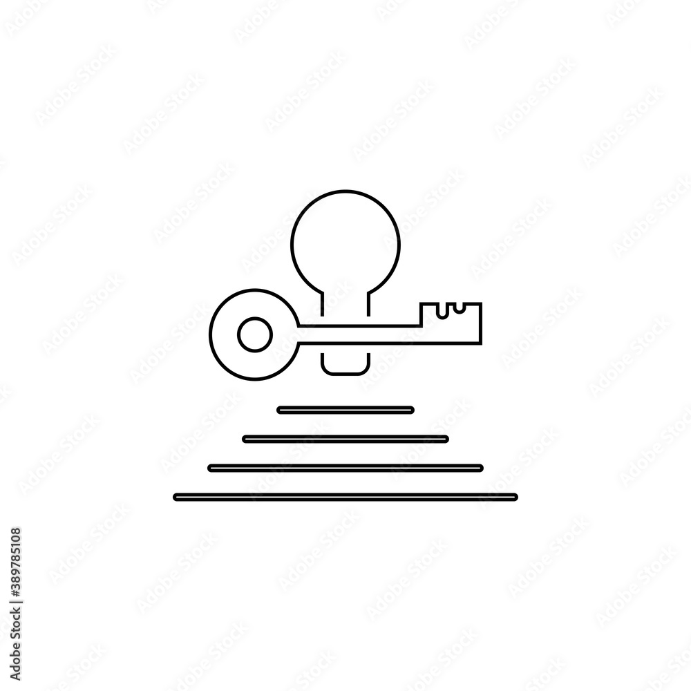 Key to success. Keyhole ladder with key sign. illustration Key to success. Keyhole ladder with key sign. illustration