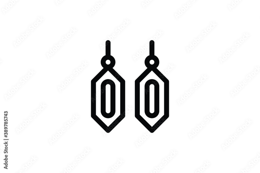 Jewelry Outline Icon - Earring