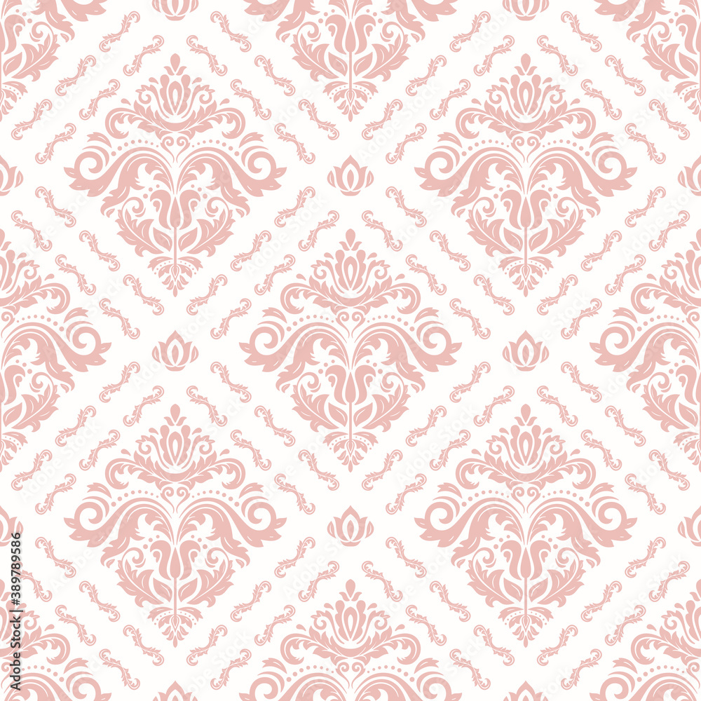 Orient pink classic pattern. Seamless abstract background with vintage elements. Orient background. Ornament for wallpaper and packaging Orient pink classic pattern. Seamless abstract background with vintage elements. Orient background. Ornament for wallpaper and packaging