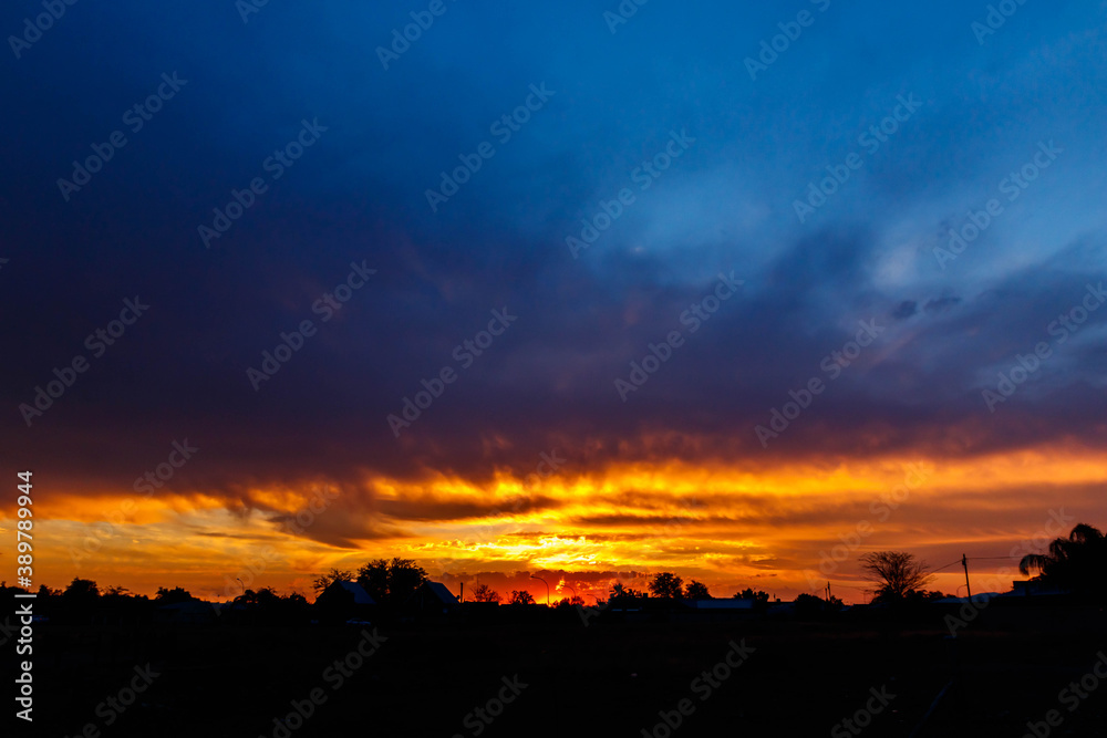 Obraz premium Dramatic, burning, African Sky